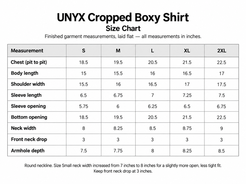 UNYX Cropped Boxy Tee