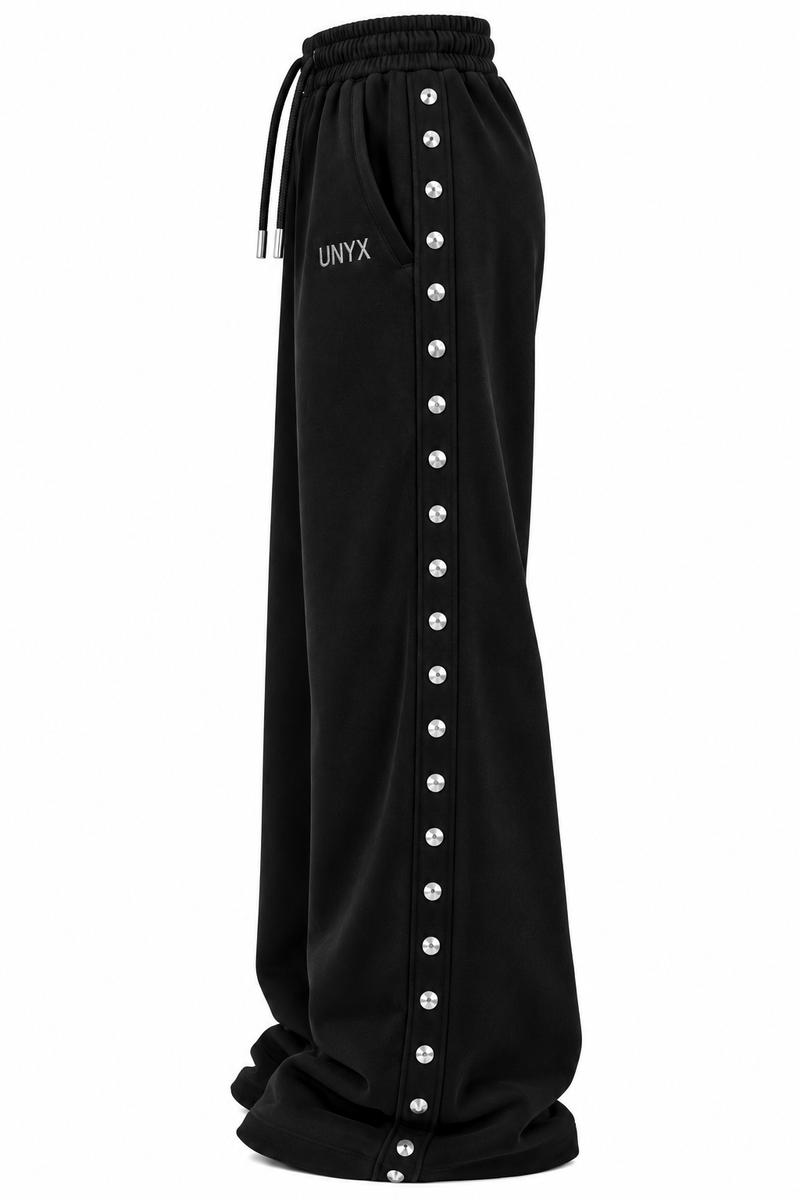 UNYX Studded Wide-Leg Sweatpants – Black