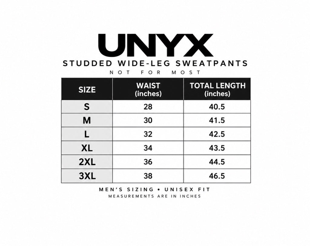 UNYX Studded Wide-Leg Sweatpants – Black