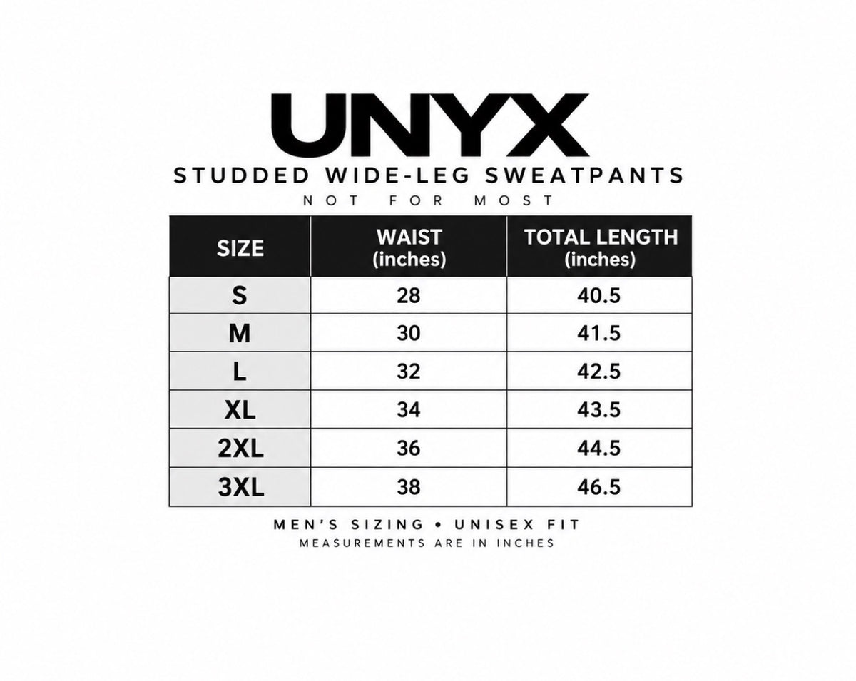 UNYX Studded Wide-Leg Sweatpants – Black